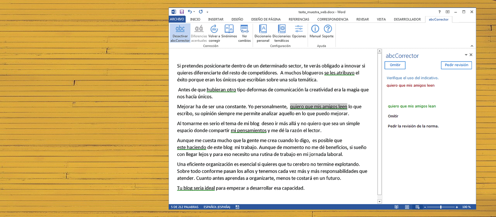 Spanish checker for Word